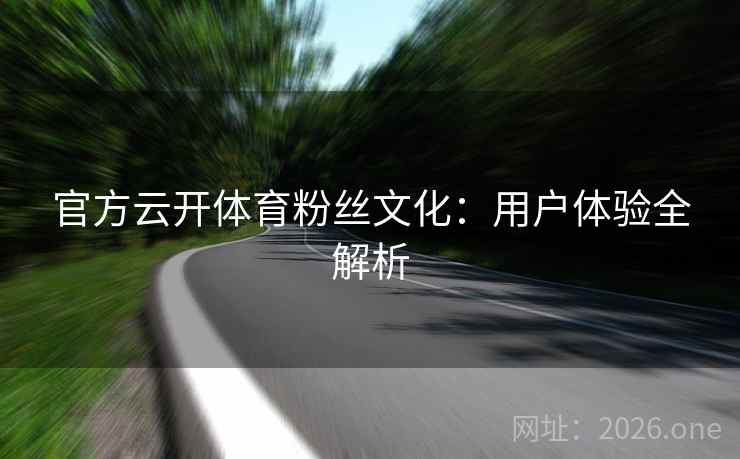 官方云开体育粉丝文化：用户体验全解析