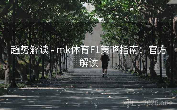 超势解读 - mk体育F1策略指南：官方解读