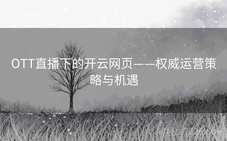OTT直播下的开云网页——权威运营策略与机遇