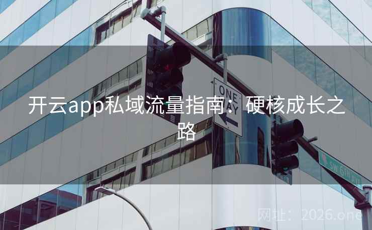 开云app私域流量指南：硬核成长之路
