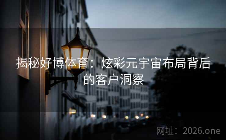 揭秘好博体育:炫彩元宇宙布局背后的客户洞察