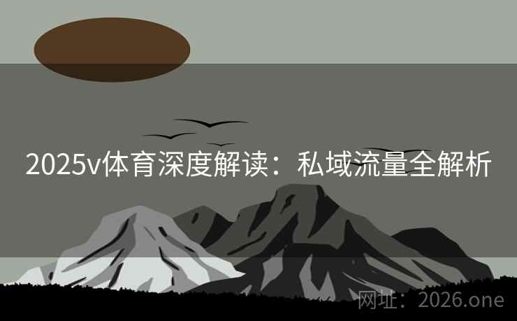 2025v体育深度解读:私域流量全解析 2025v体育深度解读:私域流量全解析